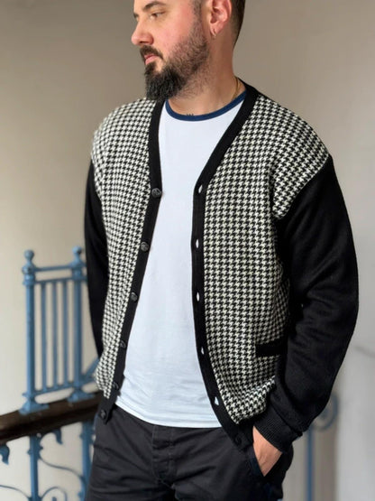 MCM Vintage Houndtooth Cardigan Medium