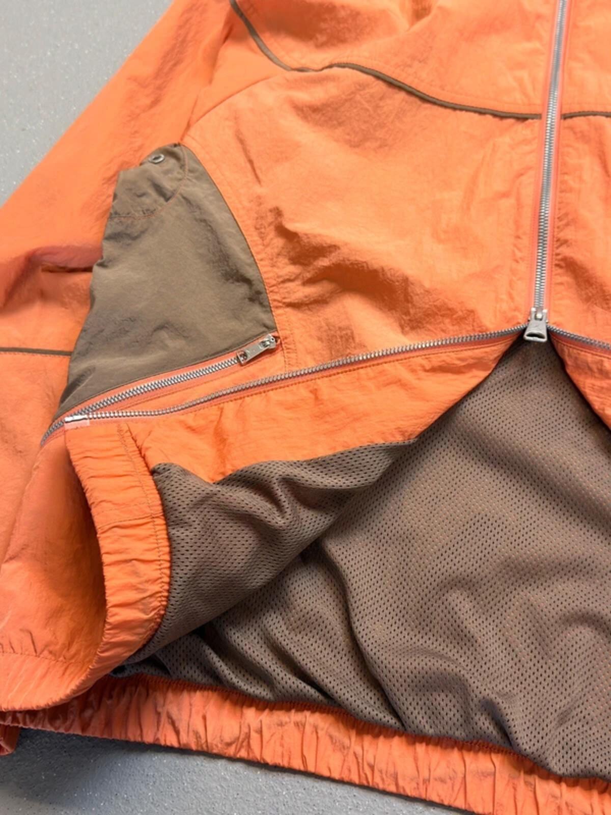 Jordan Orange Nylon Zip Jacket Windbreaker Large