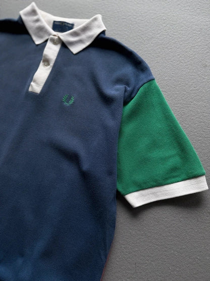 Vintage Fred Perry Colour Block Polo Shirt Made in England Men’s XL