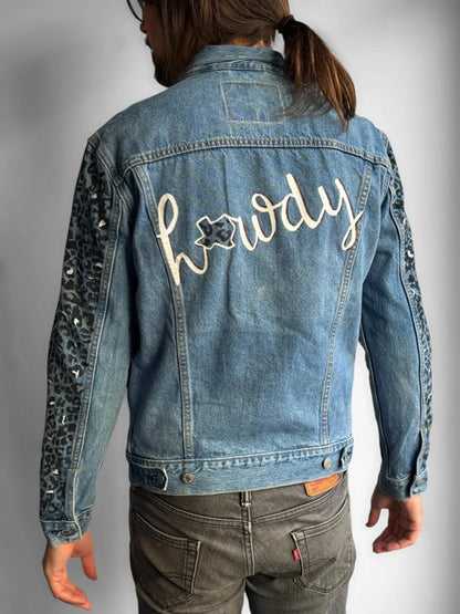 Levi’s Western Custom Painted Denim Jacket Medium