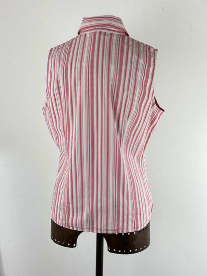 GAP Y2K Stripe Sleeveless Shirt Large