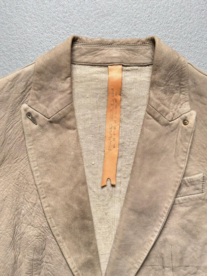 Isaac Sellam Experience Lambskin Leather Blazer Jacket 38 / UK 10