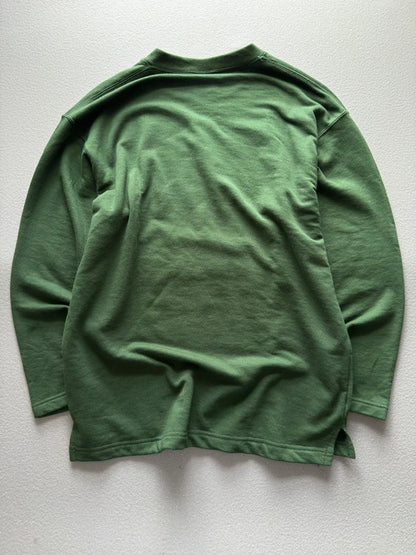 90s Fruit of The Loom Green Blank Sweatshirt Large