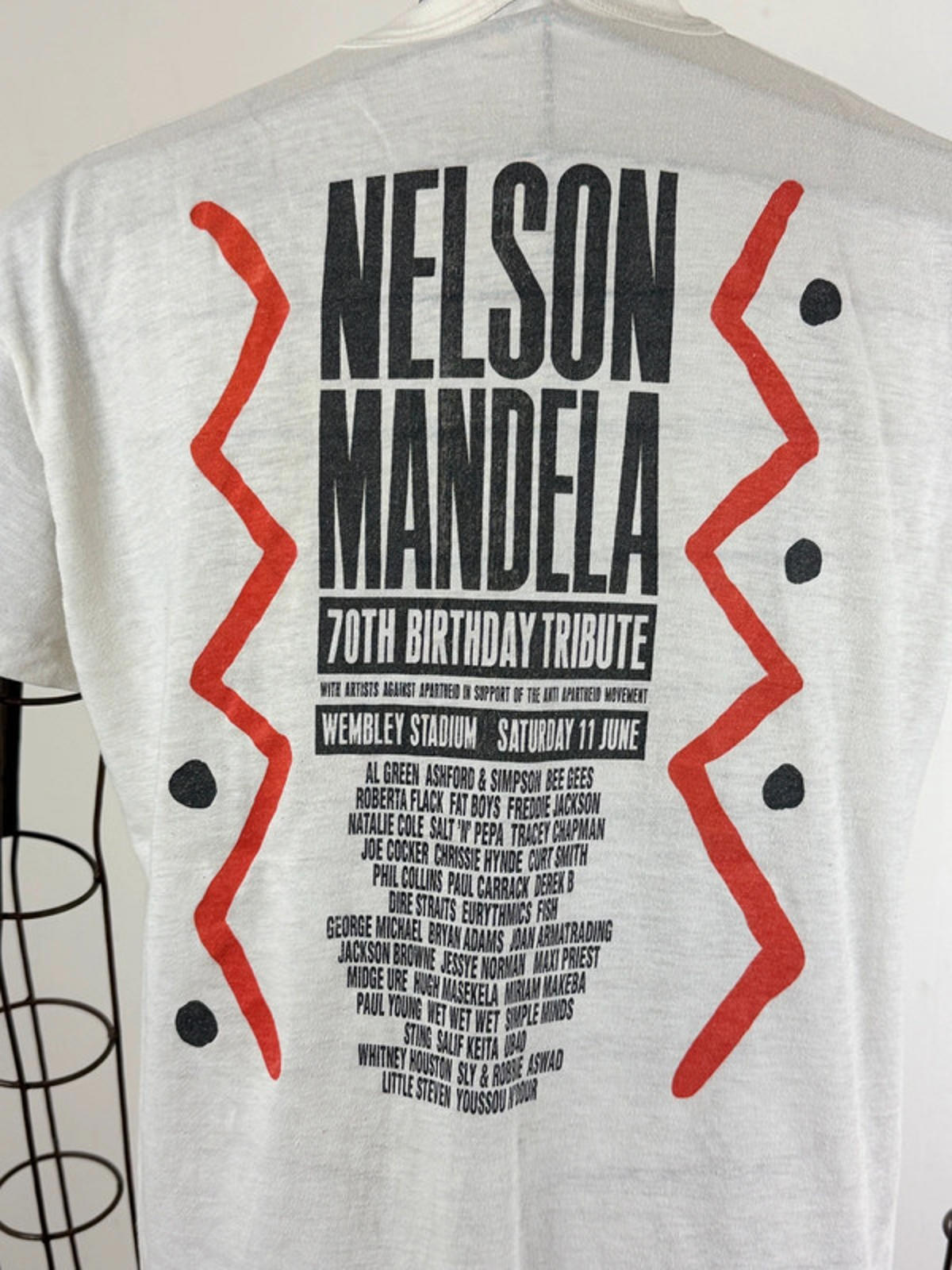 Nelson Mandela 1988 70th Birthday Tribute Vintage T Shirt XL