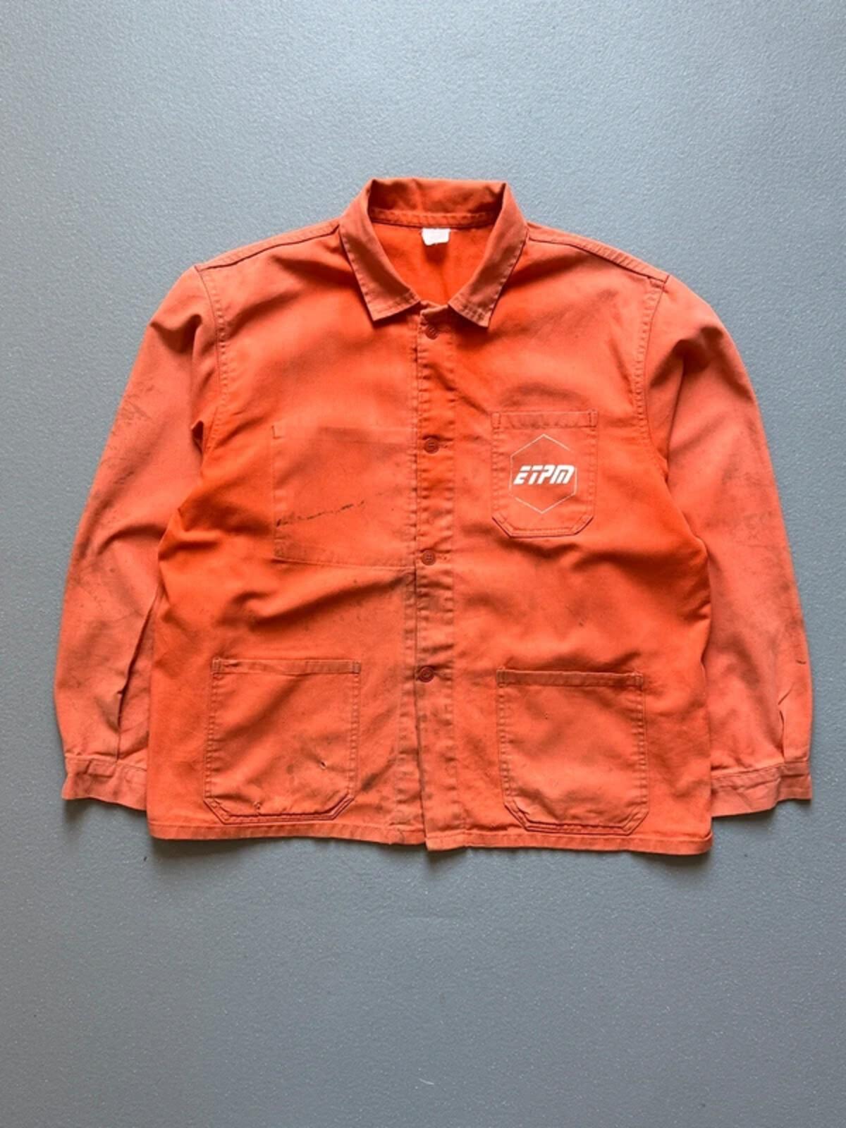 Vintage Orange French Euro Work Jacket XL