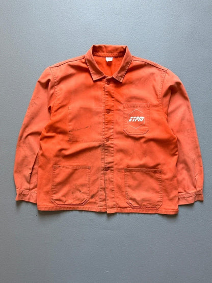 Vintage Orange French Euro Work Jacket XL