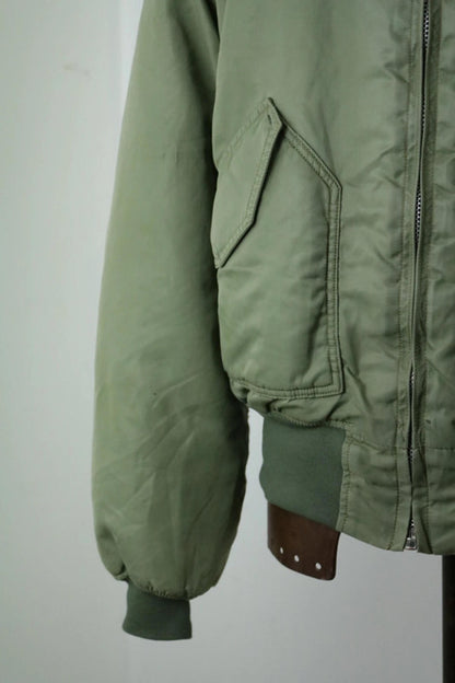 Levi's Cropped Flight Bomber Jacket Large Vintage 90s Khaki