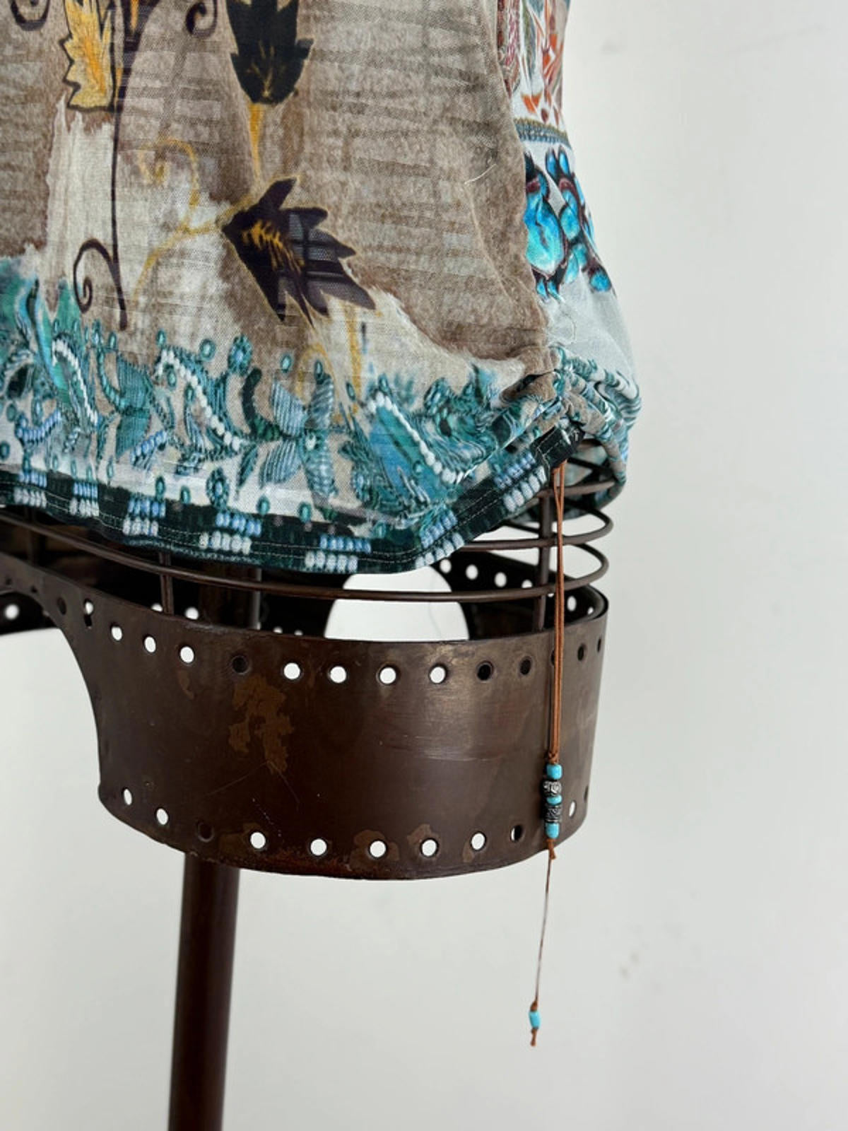 Les Copains Mesh Sheer Floral Blouse XL