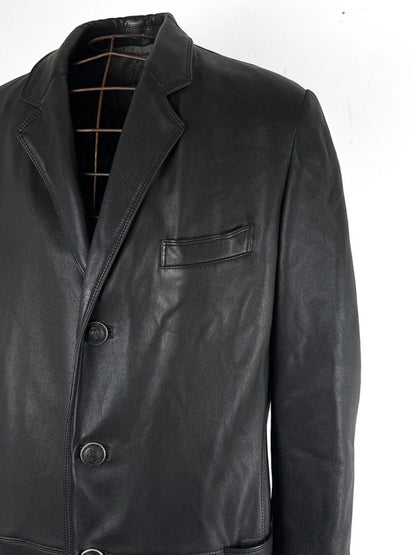 Gianni Versace 90s Soft Leather Trench Coat Medium / Large