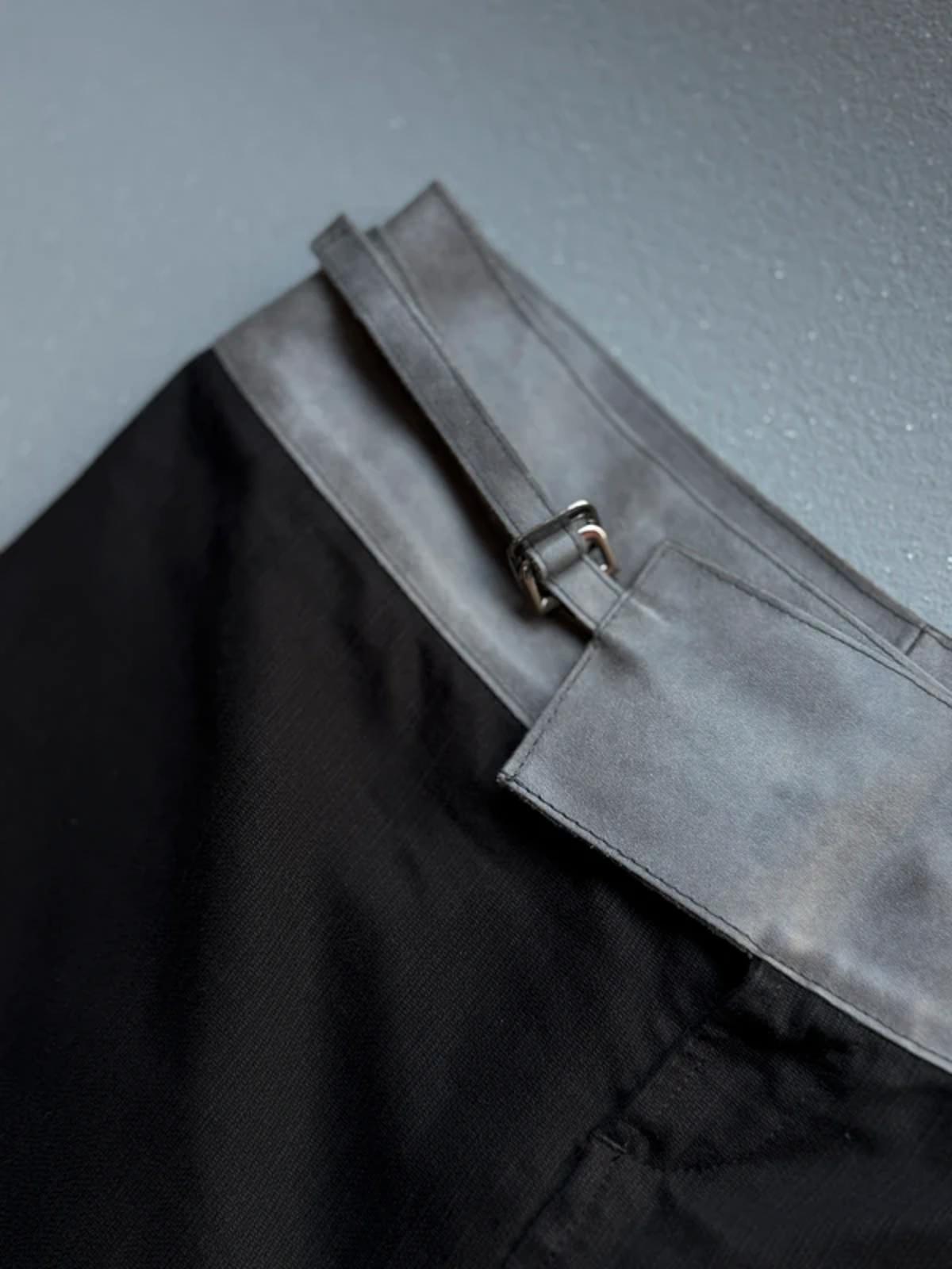 Calvin Klein Y2K Maxi Skirt 30” Leather Belt Black Denim