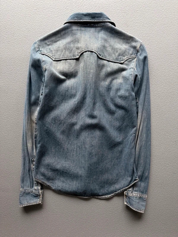 Vintage 90s Wrangler Denim Western Shirt – Women’s Small