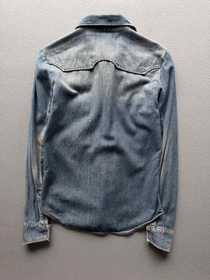 Vintage 90s Wrangler Denim Western Shirt – Women’s Small