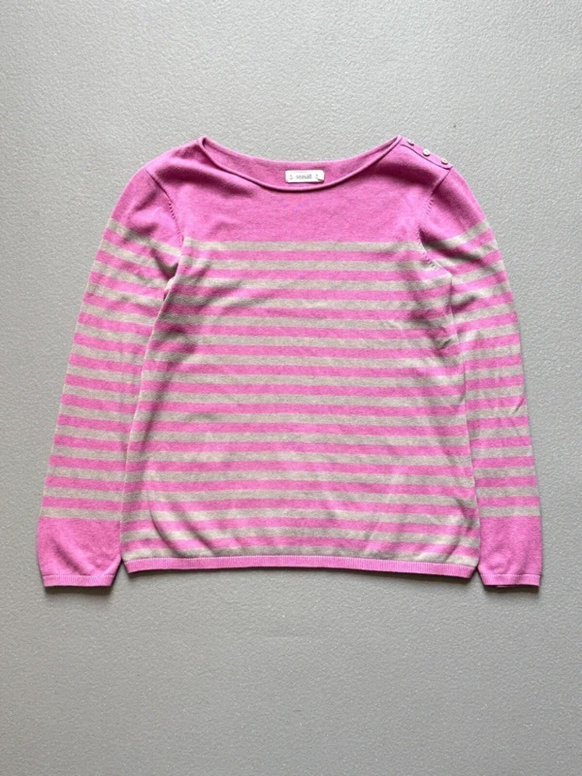 Seasalt Striped Poppy Top Size 16 Marina Style
