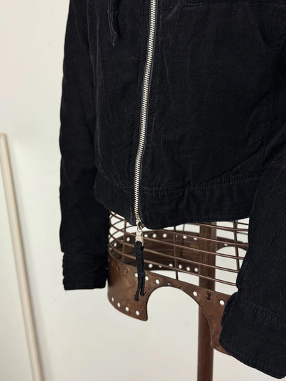 Cropped Corduroy Jacket Y2K Large