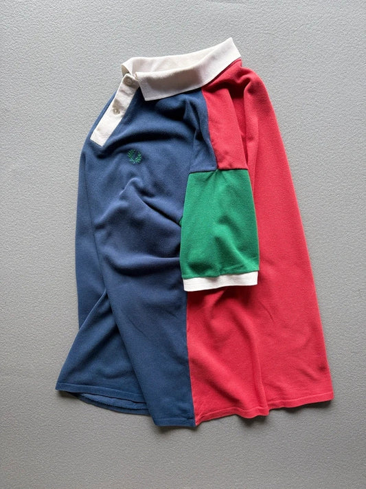 Vintage Fred Perry Colour Block Polo Shirt Made in England Men’s XL