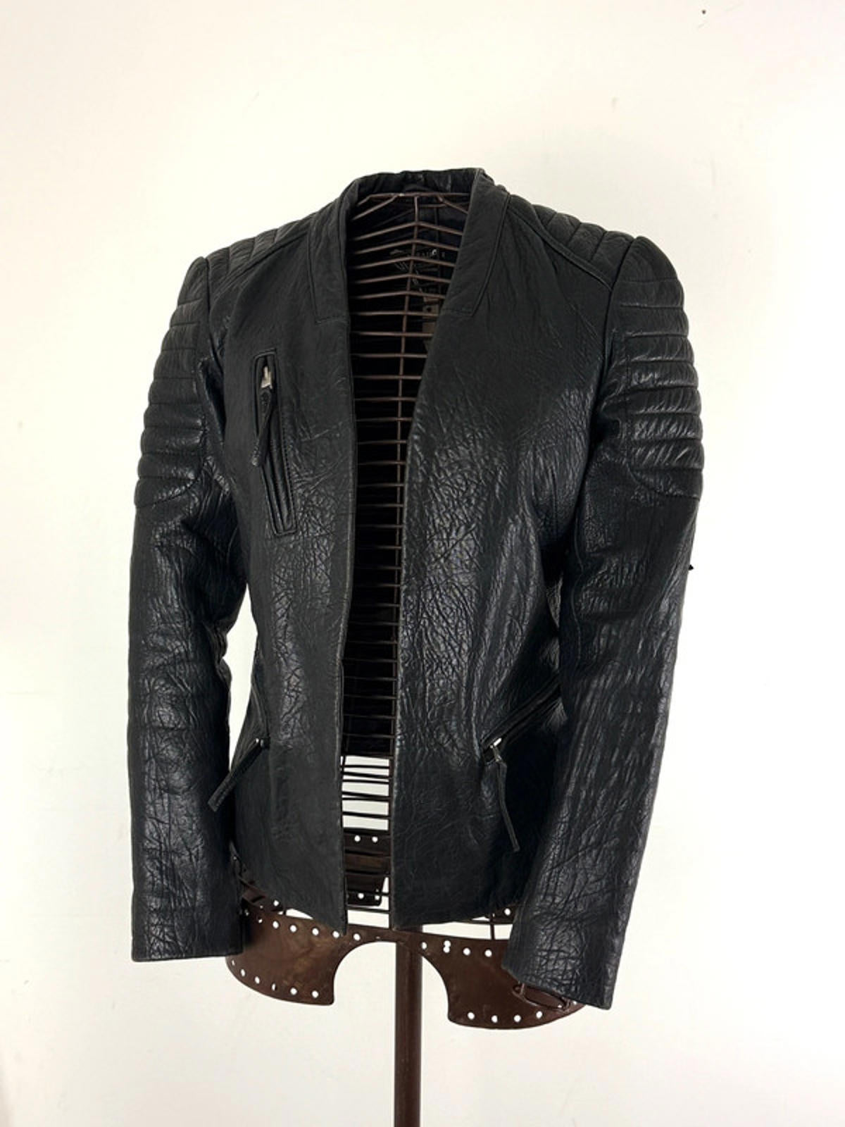 All Saints Marin Biker Ladies Leather Jacket 10