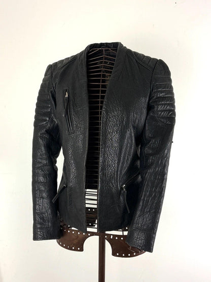 All Saints Marin Biker Ladies Leather Jacket 10