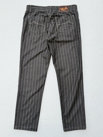 Jacob Cohen Luxury Wool Pinstripe Trousers 38”