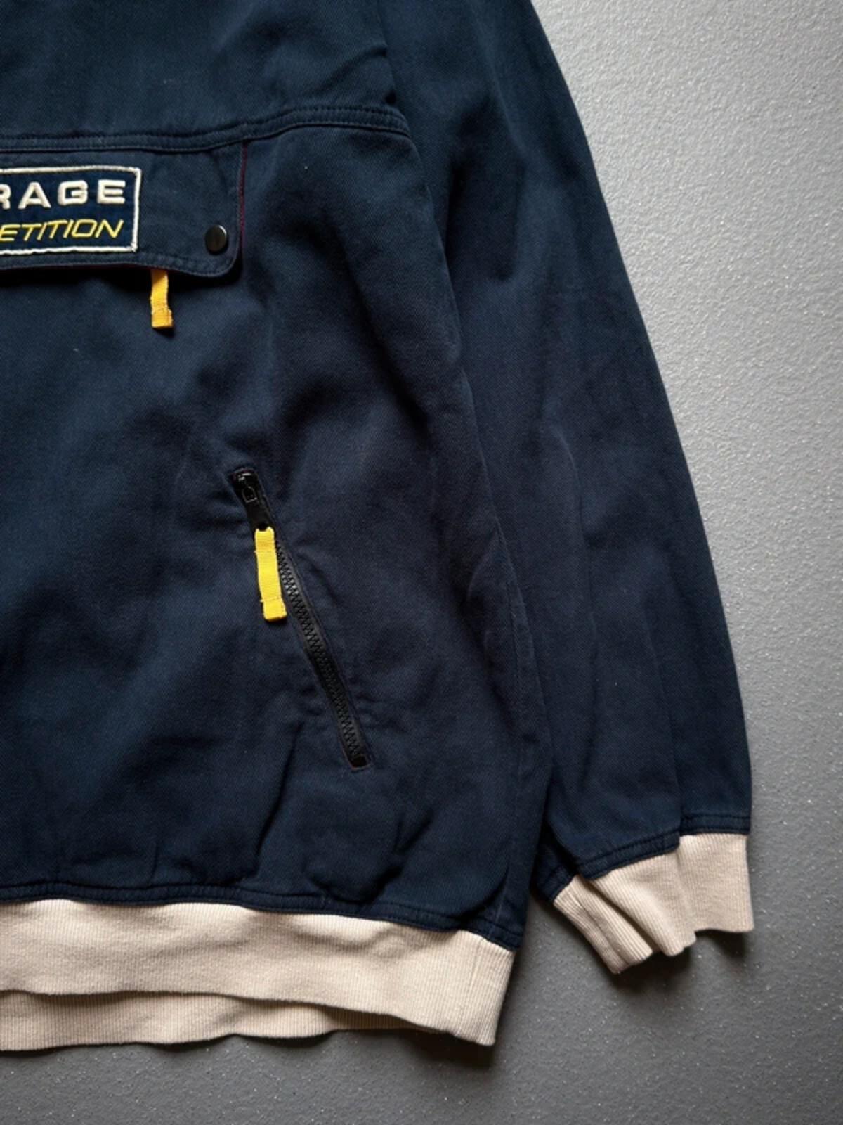 Vintage Sailing Smock Asymmetrical Zip Denim Large
