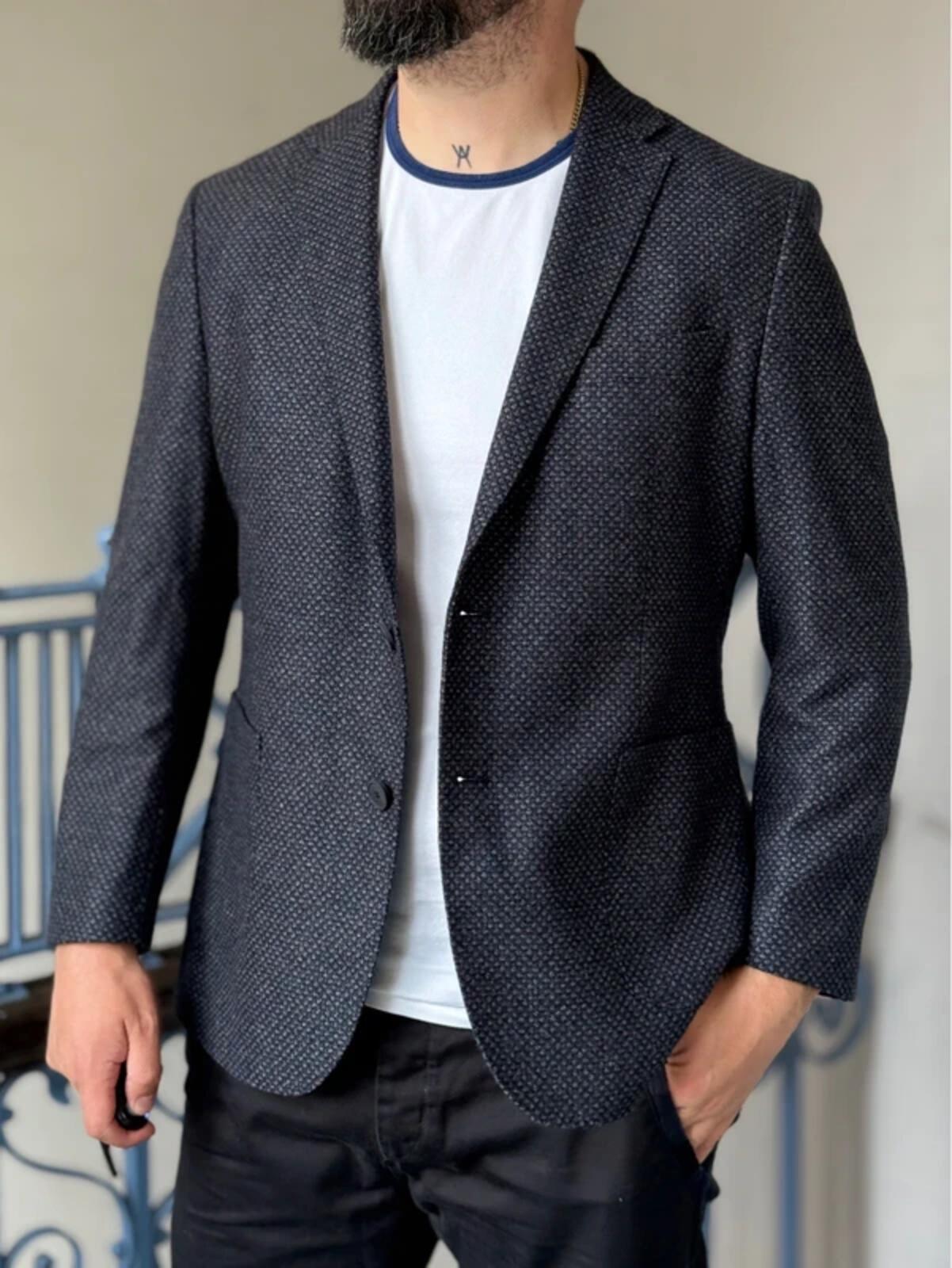 Richard James Mayfair Wool Cashmere Suit Jacket 42s