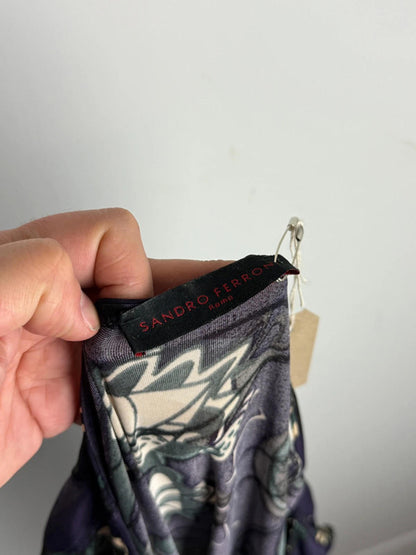 Sandro Ferroni Purple Mandala Pattern Dress Medium