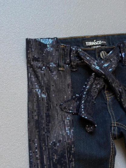Y2K Low Rise Sequin Jeans 28” Size 8