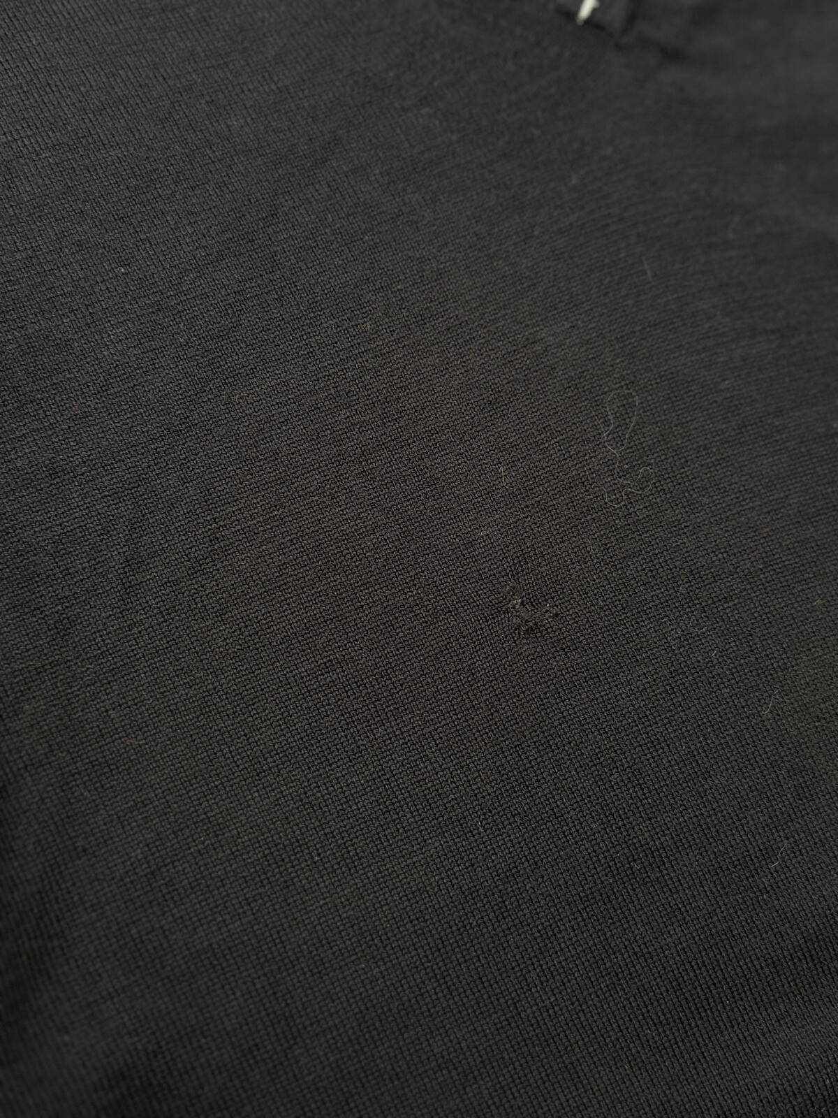 Armani Collezioni Black V Neck Knit Jumper Contrast Trim Sweater