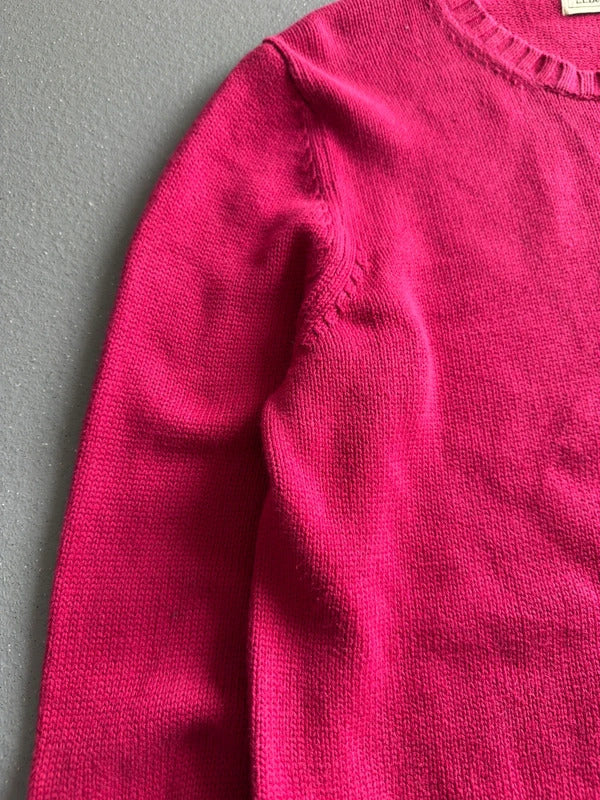 L.L.Bean 100% Cotton Cable Knit Jumper – Pink – Ladies Medium