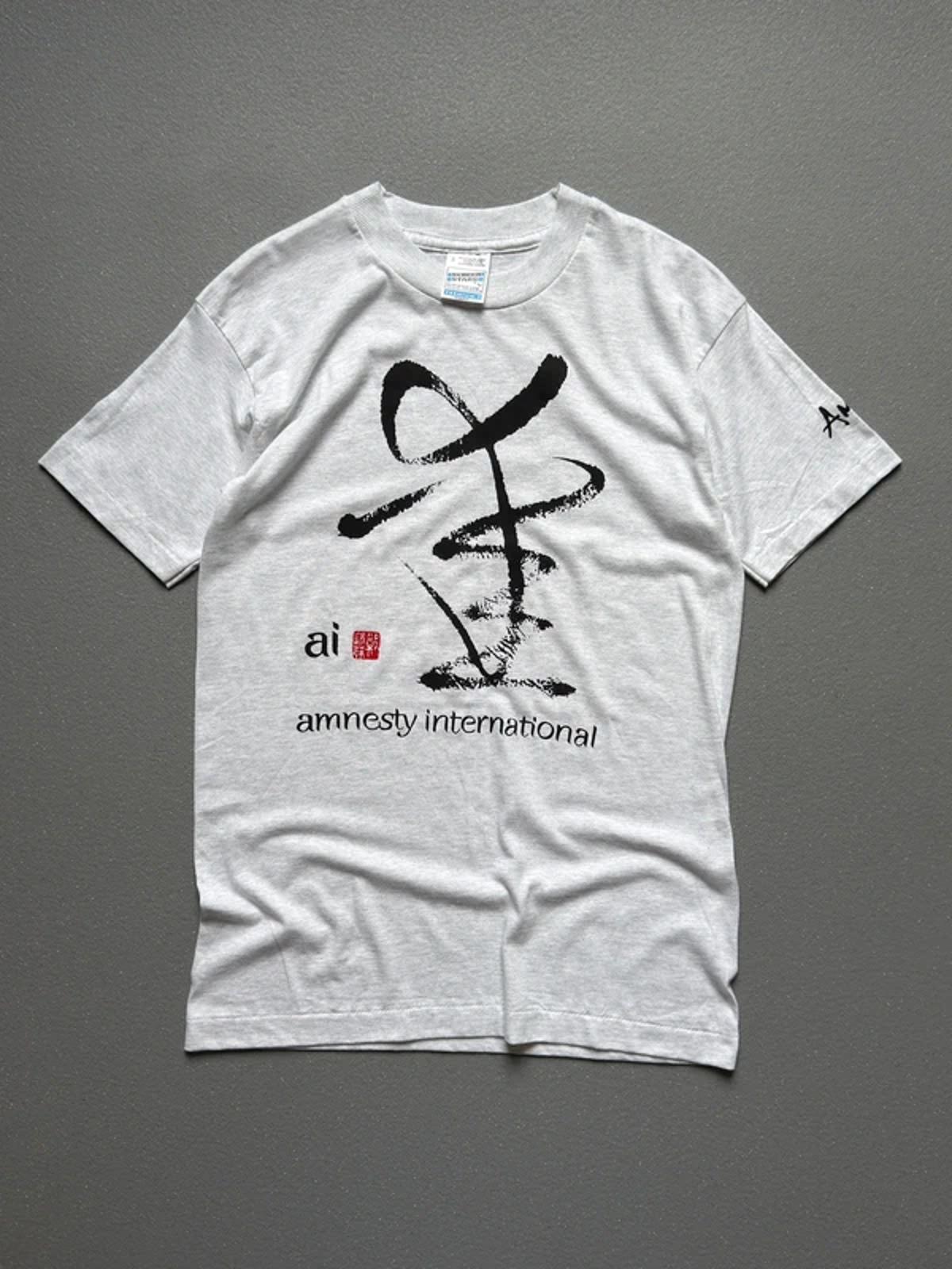 Vintage Single Stitch Amnesty International T Shirt Small