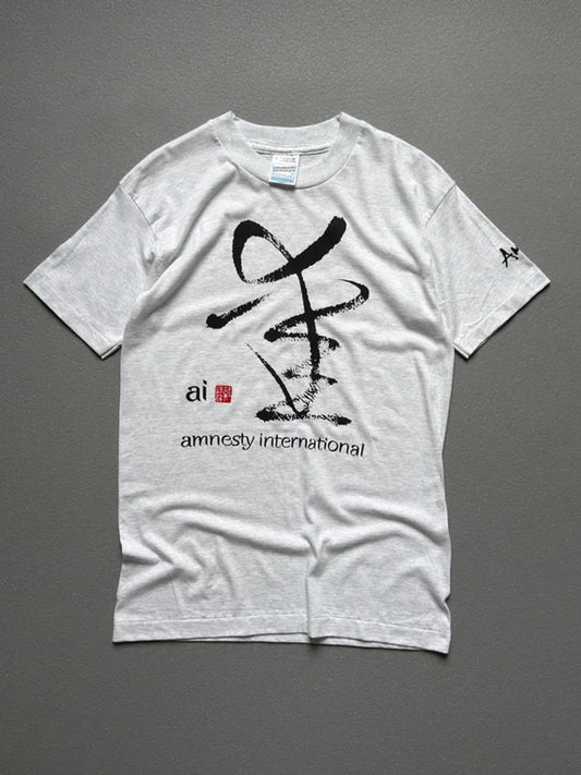 Vintage Single Stitch Amnesty International T Shirt Small