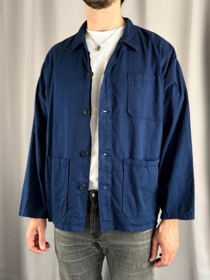 Navy French Work Jacket XL Vintage