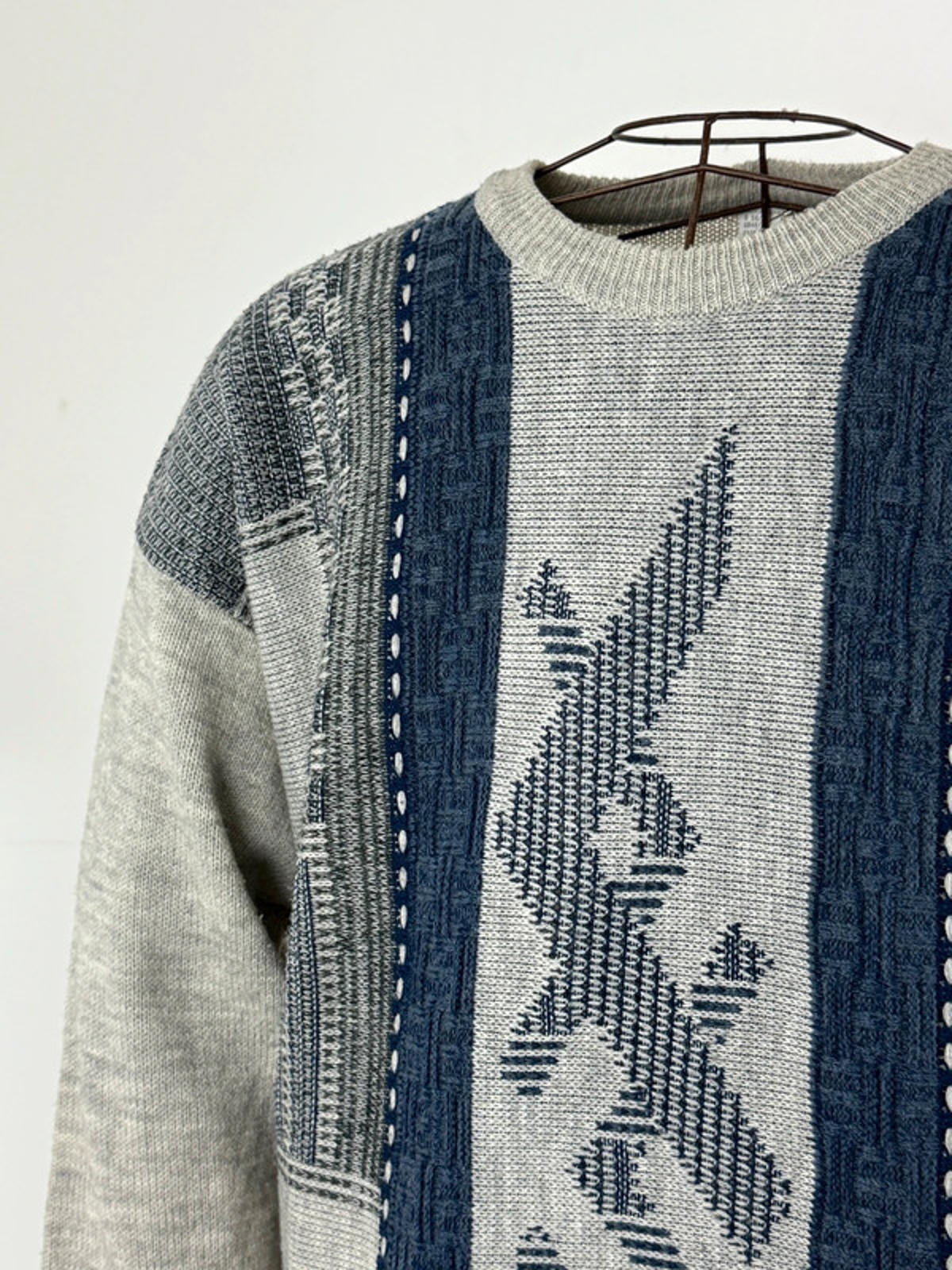 Vintage Chunky Knit Pattern Sweater 2XL