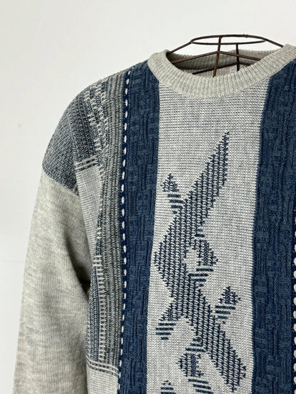 Vintage Chunky Knit Pattern Sweater 2XL