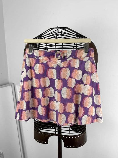 Apple Print Y2K Mini Skirt Size 8 / 28”
