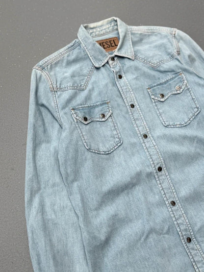 Diesel Denim Shirt Small Snap Button