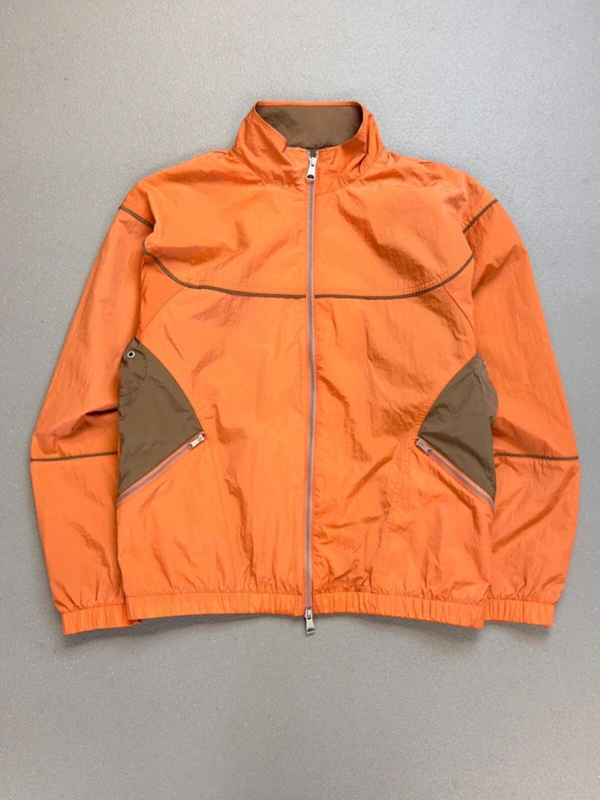 Jordan Orange Nylon Zip Jacket Windbreaker Large