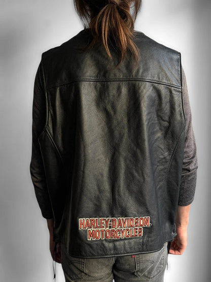 Harley Davidson Leather Biker Vest XXL