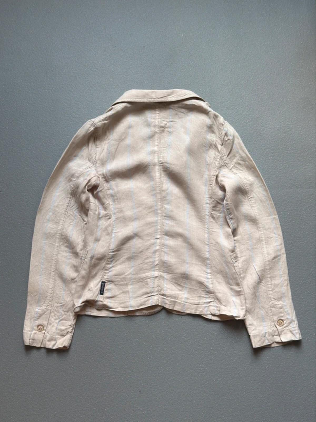 Armani 2000s Linen Blazer Beige Size 10