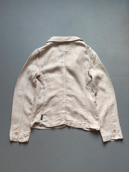 Armani 2000s Linen Blazer Beige Size 10