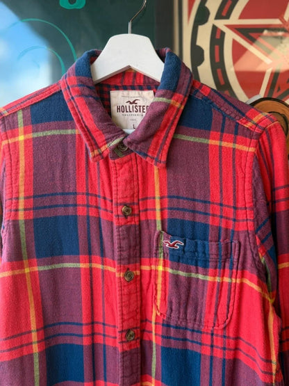 Hollister Mens Flannel Shirt Large Y2K