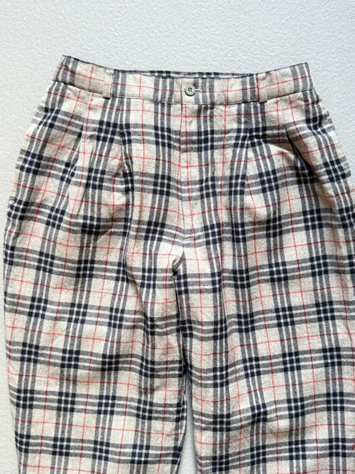 US Polo Association High Waisted Check Wool Blend Trousers 28”