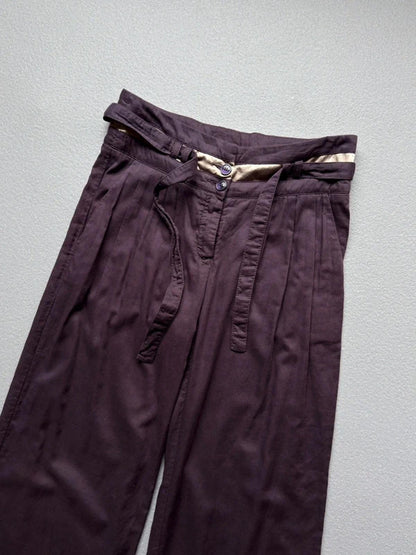 Emporio Armani Wide Leg Boho Cotton Trousers Size 10