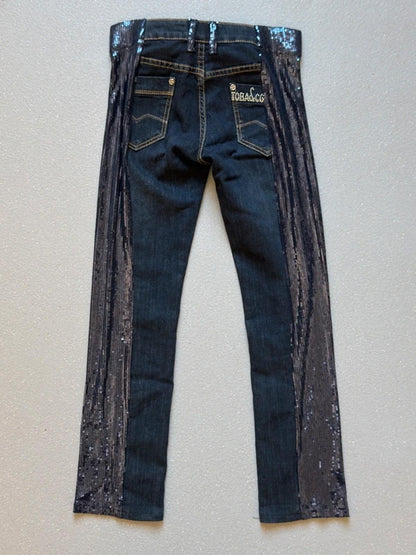 Y2K Low Rise Sequin Jeans 28” Size 8