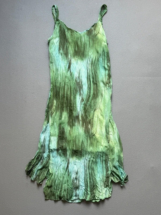 Y2K M&S Floaty Ruffled Strap Dress Maxi Size 12