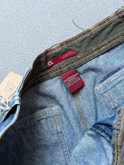 Y2K Baggy Denim Shorts Cargo 34”