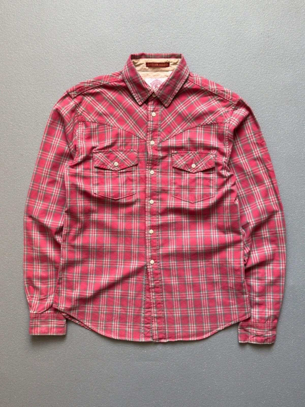 Christian Audigier Check Western Flannel Shirt Medium