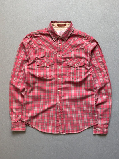 Christian Audigier Check Western Flannel Shirt Medium
