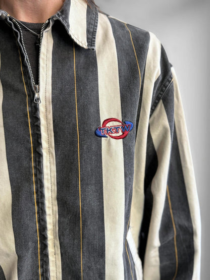 Striped Harrington Work Jacket Vintage XL