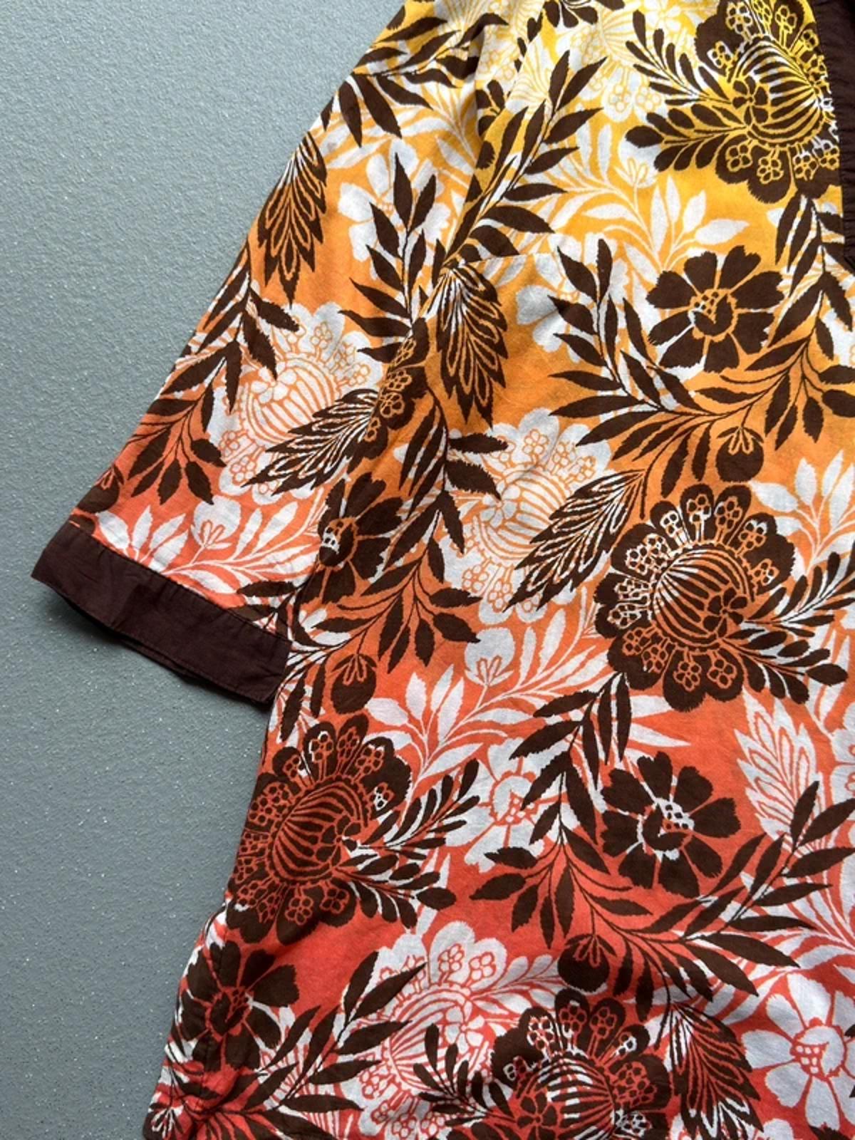 Y2K Boho Floral Smock Shirt XL