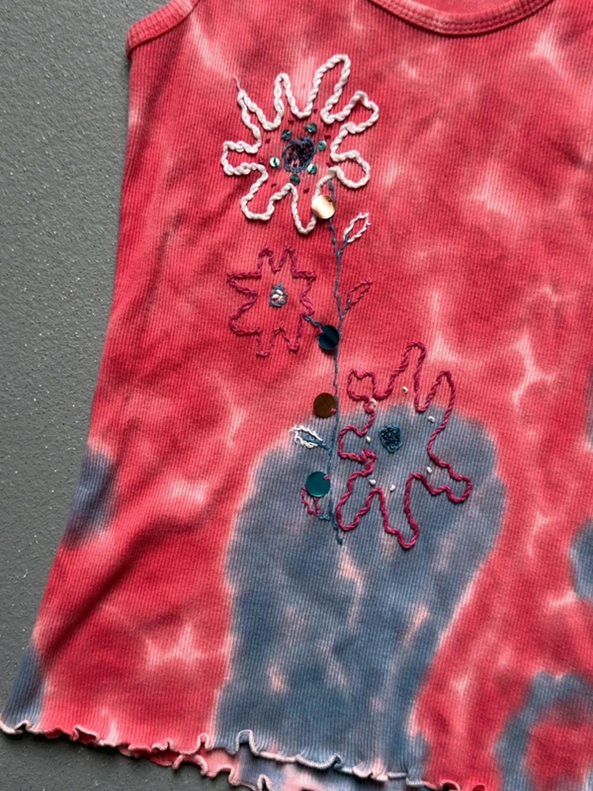 Y2K Ribbed Sequin Vest Top Medium